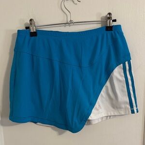 Adidas Women’s Turquoise and White Climalite Tennis Pickleball Skirt Skirt Sz S